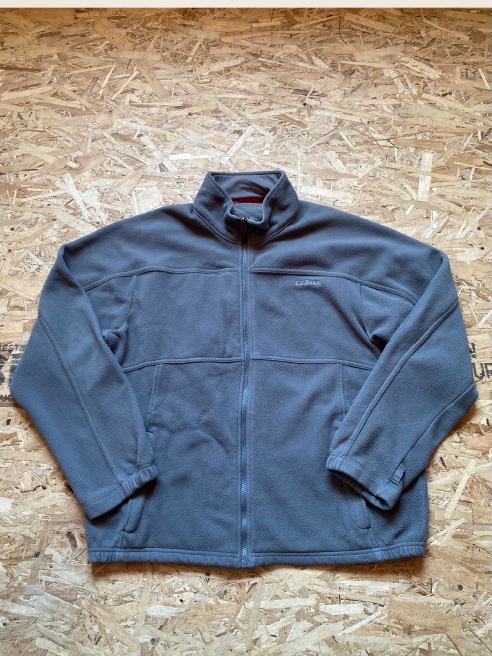 L.L. Bean Men’s Slate Gray Lightweight Full-Zip Fleece Jacket Vest